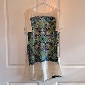 Anthropologie Maeve Silk Flutter Sleeve Tunic Top - Size M